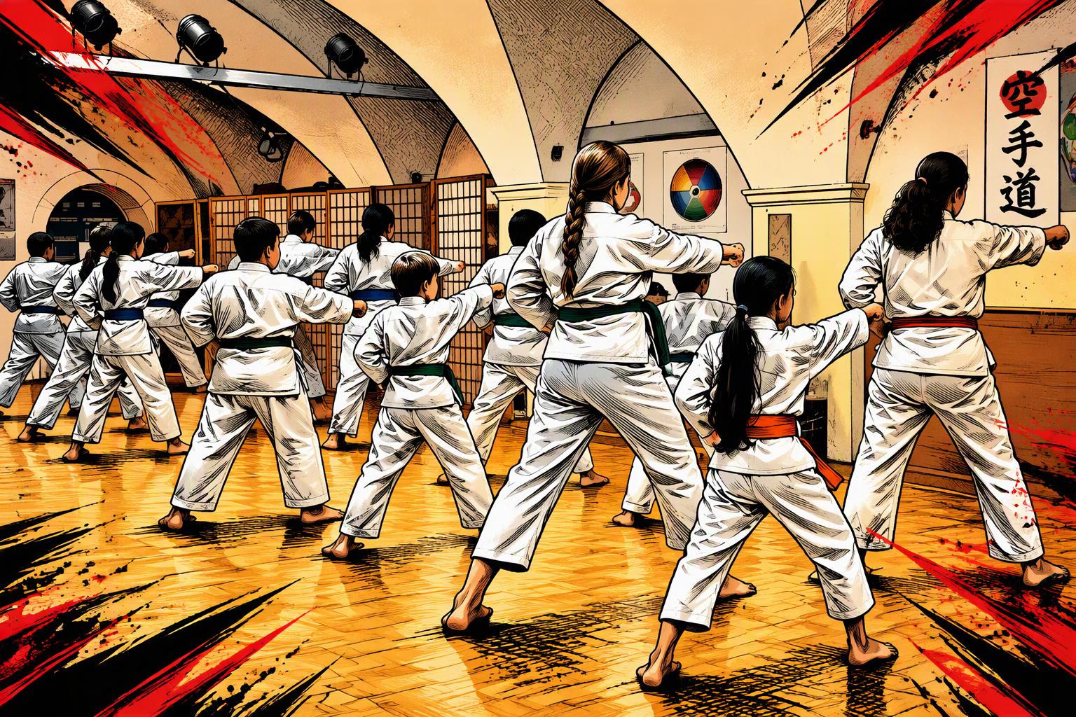 Bushido Villach Karate Comic Style